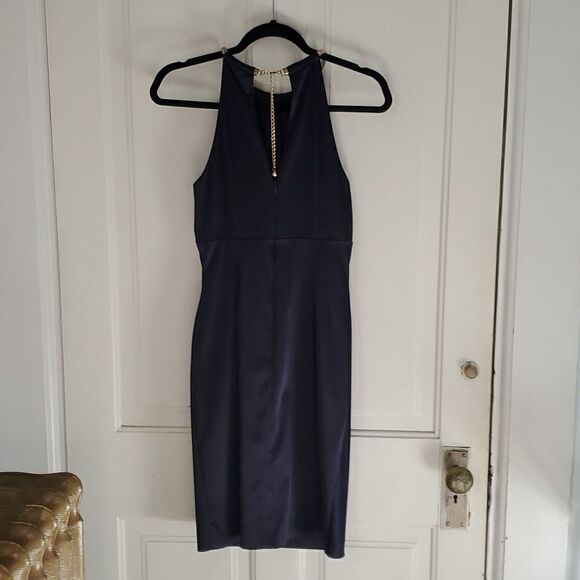 Eliza J. Navy Chain Neck Dress - Picture 5 of 8